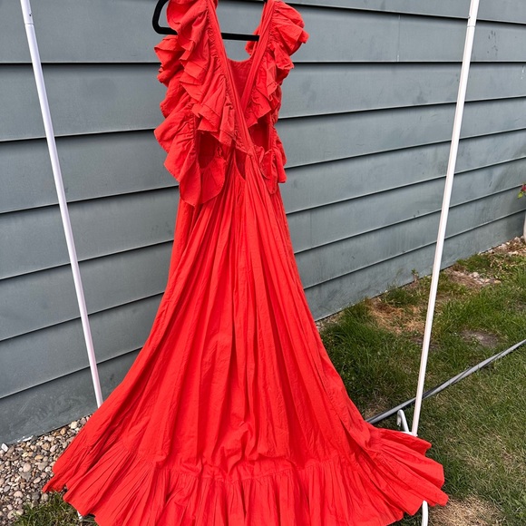 Laurence BRAS COTTON  Red Maxi Dress - Picture 9 of 16